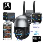 Camera De Supraveghere Video CCTV Tripla WIFI Loosafe® TriShield Cam Max, 15MP, Exterior/Interior, Ultra HD 4K, 4X Zoom, Rotire, Leduri Lumina, Comunicare Bidirectionala, Stocare Card/Cloud, Senzor Miscare, Negru Review și Păreri