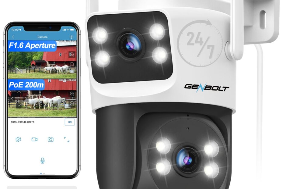 Camera Dubla De Supraveghere Video Cu SIM 4G GENBOLT®, 4MP Full HD, exterior/interior, DC12/POE, 4X zoom, Rotire 355° si inclinare 90°, culoarea vederii nocturne, Stocare Card/Cloud, comunicare bidirectionala, Urmarirea oamenilor, PTZ, Alb/negru Review și Păreri