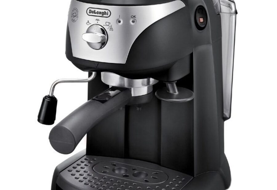 Espressor manual De'Longhi EC221.B, 15 bari, 1 l, Dispozitiv spumare, Sistem cappuccino, Oprire automata, Negru gri Review și Păreri