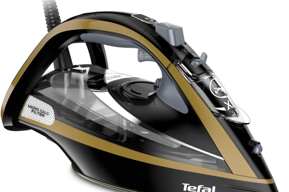 Fier de calcat Tefal Ultimate Pure FV9847E0, 3200W, jet de abur 260g/min, abur variabil 0-60g/min, rezervor apa 350ml, talpa Durilium AirGlide AutoClean, oprire automata, negru/auriu Review și Păreri