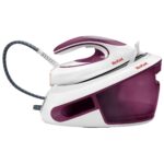 Statie de calcat Tefal Express Anti-Calc SV8054E0, 2800W, 6.5 bari, jet de abur 420 g/ min, abur variabil 0-120g/min, talpa Durilium AirGlide, rezervor de apa 1.8 L, oprire automata, alb/violet Review și Păreri